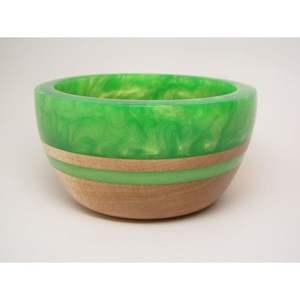 Tazón de Madera y Resina de Lujo para Decoración del Hogar, para Servir Frutas y Comidas - Product Image 2