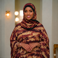 Tissu Slub Écologique Premium Allemand pour Robe Imprimée Numérique Motif Abstrait Tie-Dye |   Robe de mariée pour filles