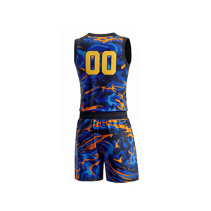 Uniforme de basket-ball sublimé, logo personnalisé, nom personnalisé, design personnalisé, couleur unie, unisexe, sans manches, respirant, antibactérien, séchage rapide - Product Image 3