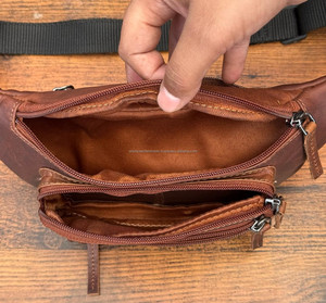 Casual Fanny Pack for Women Genuine Leather Men <b>Waist</b> Bag Fanny Pack Multi-Pocket Hip Bum Bags for Travel Hiking Cycling Running - Product Image 6