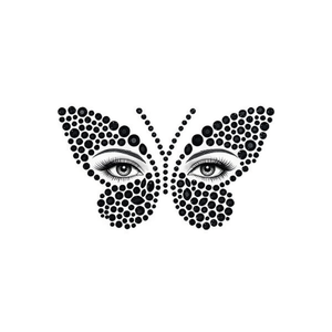 Adesivi con strass per il viso Ilan, design a farfalla per decorazioni facciali - Product Image 1