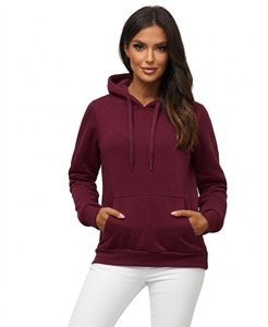 Sudadera con Capucha para Mujer, Color Sólido, 100% Algodón, Transpirable, Tendencia de Moda, Unisex, Holgada, Informal - Product Image 1
