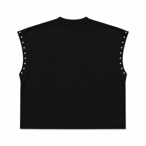 Débardeur personnalisé avec impression graphique en strass, nouveau t-shirt sans manches tendance, unisexe, confortable, streetwear, mode, vente en gros OEM - Product Image 2