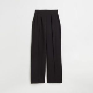 Pantalon formel taille haute pour femme, style coréen, coupe ajustée, décontracté, pour le bureau, en satin, respirant, écologique, extensible, idéal pour l'été - Product Image 2