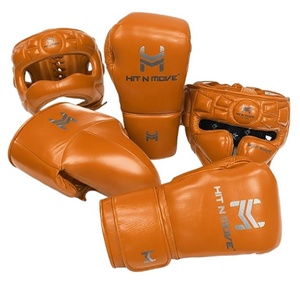 Kit de boxe personnalisé Hit N Move avec casque de sécurité haut de gamme et protège-glande de soutien, conçu pour l'entraînement - Product Image 4