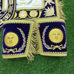 ชุดเครื่องราชอิสริยาภรณ์เมสันคุณภาพสูง ชุดผ้ากันเปื้อน ปลอกคอ และเครื่องประดับ ทำด้วยมือ พร้อมลายปักสีทอง - Product Image 2