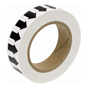Cinta Marcadora Flexible para Tuberías Brady en Blanco y Negro con Flechas para Tuberías Industriales - Product Image 3