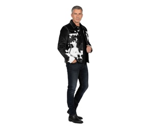 Custom <b>Men</b> Made High Street Genuine Cow Hair Hide Leather <b>Jacket</b> Sherpa Vintage Western Style New Front Design ODM & OEM Supply - Product Image 1