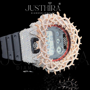 Reloj de Lujo Personalizable para Hombre, Estilo Hip-Hop, con Correa de Goma, Esfera de 41 mm, Diamantes Moissanite VVS Mixtos, Movimiento de Cuarzo - Product Image 4