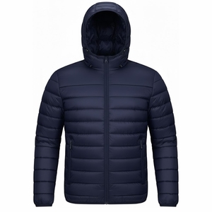 Vestes matelassées imperméables en polyester pour hommes High Street 2026, broderie personnalisée, manteau à capuche avant, service OEM Pakistan - Product Image 6