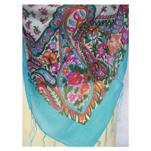 Elegant Girls’ Linen Cotton <b>Square</b> <b>Scarf</b> with Stylish Fringes Lightweight Breathable Summer Neck Wrap Fashion Accessory - Product Image 4