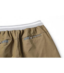 Shorts de mezclilla de cintura alta para mujer, estilo casual con aberturas, colores sólidos, tela de rizo, bordados, antiarrugas, 100% algodón - Product Image 5