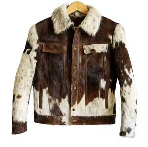 Veste en cuir PU pour homme, col montant, patchwork, doublure en fourrure, coupe-vent, imperméable, style streetwear, coupe classique, hiver - Product Image 1