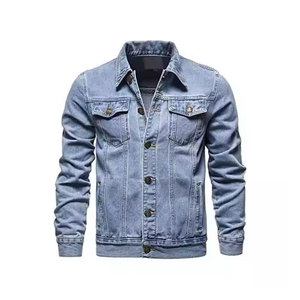 Chaqueta de Mezclilla para Hombre, Estilo Clásico Informal, Manga Larga, Ropa de Abrigo para Uso Diario, Moda Urbana, Chaqueta de Mezclilla para Hombre T - Product Image 2