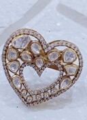Amaira Jewels Hexagon Shape Classic <b>Cocktail</b> <b>Ring</b> Women's 18K <b>Gold</b> Plated Alloy Green Rectangular Doublet Pave Setting <b>Rings</b> - Product Image 3