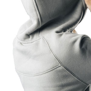 JAZO INDUSTRIES Women's Customized Solid <b>Long</b> Pullover Hoodie 100% Cotton Eco-Friendly Comfortable Breathable Winter Knitted - Product Image 5