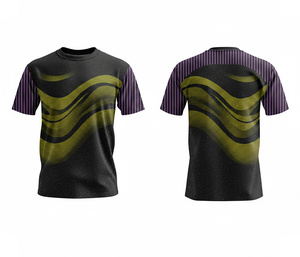Custom Fitness Sublimation <b>T</b>-<b>Shirt</b> Performance Sportswear-Breathable Short Sleeve Lightweight Quick Dry Front Unisex Adult Sizes - Product Image 3