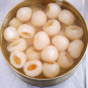 Litchis en conserve de qualité supérieure / 100 % fruits purs, étiquette claire, à base de plantes / Mme Jessi - Product Image 1