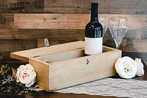 Vintage Wooden Wine <b>Crate</b> Handmade Craftsmanship Beverage Storage <b>Box</b> Wedding Celebration Present Decorative Display - Product Image 4