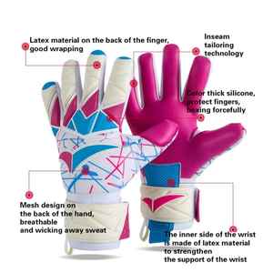 Premium Quality <b>Leather</b> Outdoor Goalkeeper Gloves Thermal Insulated Adjustable Wrist Strap Wholesale - Product Image 4