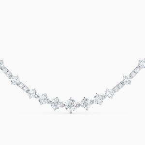 Collar de tenis de diamantes cultivados en laboratorio con certificación IGI de oro blanco de 10K para mujer, corte brillante, 1.66 CTW, chapado en rodio, estilo de lujo, joyería fina - Product Image 2