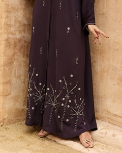 2026 Hot sale Kaftan Abaya Handmade Turkish Floor Length Long Sleeve Soft Breathable Fabric Loose Fit Casual Party Wear - Product Image 6