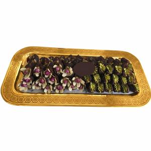 Bandeja de Metal para Chocolate de Calidad Premium, Elegante Plato Rectangular Dorado de Diseño para Regalos, Venta al por Mayor y Eventos a un Precio Razonable - Product Image 5