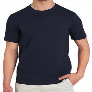 T-shirts blancs unis pour hommes, 100% coton, jersey décontracté, manches courtes, col rond, tailles S à 5XL, design personnalisé, logo OEM - Product Image 3