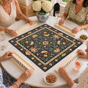 Tapis de Mahjong Strawberry <span class=keywords><strong>Thief</strong></span> William Morris, Accessoires de Mahjong, Tapis Floral, Housse de Protection de Table, EXPÉDIÉ Roulé - Product Image 3