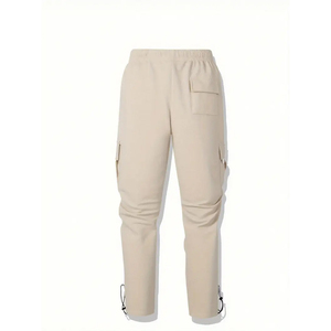 กางเกงวอร์มคาร์โก้ทรงโอเวอร์ไซส์สำหรับผู้ชาย มีกระเป๋าหลายช่อง ผ้าฟลีซ กางเกงจ็อกเกอร์ทรงหลวม ผ้าฝ้าย รับสกรีนโลโก้ - Product Image 2