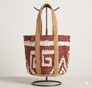Bolsas de compras de yute ecológicas de nuevo diseño ofrecen una alternativa sostenible a las bolsas de plástico y son ideales como bolsas de playa para mujeres. - Product Image 5