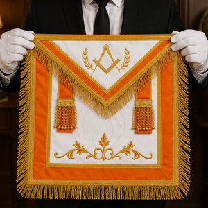 Tablier de maître maçon de haute qualité avec broderie fine, style classique, tissu doux pour les fonctions formelles et les occasions spéciales - Product Image 5