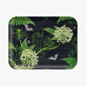 Bandeja de Servir de Metal Esmaltado con Estampado Floral de Lujo, Redonda y Rectangular, Juego de Bandejas Decorativas para el Hogar, Cocina, Mesa de Centro - Product Image 6