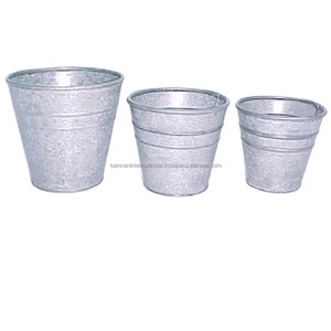 Jardinière rétro en métal miniature en forme de fleur ronde pour la décoration de la maison, du restaurant et du jardin avec trou de drainage, écologique - Product Image 1