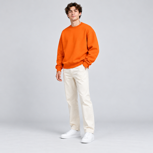 <b>Sweatshirt</b> Customized Design <b>Men</b> Jumper Loopback Tops Puff Print Made to Order Plus Size Winter Vintage Curved Hem <b>Sweatshirts</b> - Product Image 2
