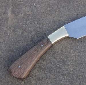 Nouveau couteau Seax Viking en acier à haute teneur en carbone 1095 forgé à la main - Lame de 16,5 pouces, manche en bois et laiton, finition haute brillance, médiéval et historique - Product Image 4