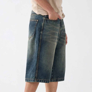 Denim men's shorts Custom Designed Summer Vintage Jeans Shorts Embroidered Streetwear Casual Summer Wear With Belt Detail - Product Image 5