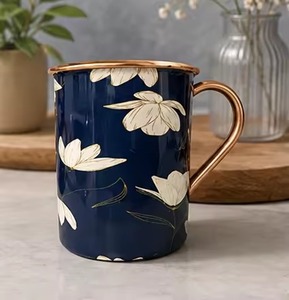 ขวดน้ำทองแดงลายกรด 1000 มล. ป้องกันการรั่วซึม พกพาสะดวก - Product Image 5