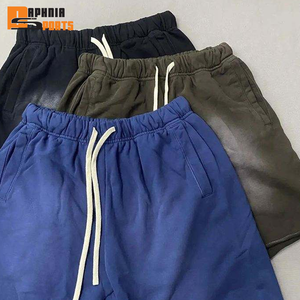 Pantalones Cortos Deportivos de Estilo Urbano, Personalizados, Sólidos, Vintage, Holgados, con Efecto Deslavado, Transpirables, Resistentes al Viento, Elásticos, para Correr - Product Image 2