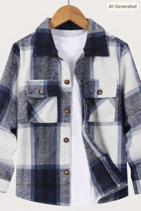 Hardihood International Autres Chemises en coton à carreaux bleus et blancs à manches longues Autres vêtements - Product Image 6