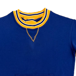 Sweat-shirt à col rond SGRho Blue Sorority, broderie chenille du blason, 100% coton, polaire pour femme, vêtements SGRho personnalisés pour l'hiver - Product Image 4