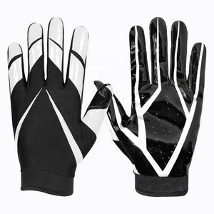 Guantes de Fútbol Americano Súper Adhesivos con Diseño de Logotipo Personalizado, Guantes de Fútbol Americano para Receptor, Tallas para Adultos y Jóvenes, Color Negro - Product Image 5