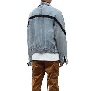 Veste Jeans Personnalisée en Gros Street Wear Vol Hommes Rip Denim Veste en Vrac Marque Casual Mode Hommes Manteau 2026 HI - Product Image 4