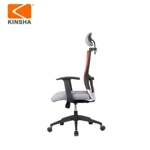 KINSHA Ergonomic Office Swivel <b>Chair</b> Velvet PU Leather Mesh Fabric Chrome Base Adjustable Height Modern Design Home - Product Image 4