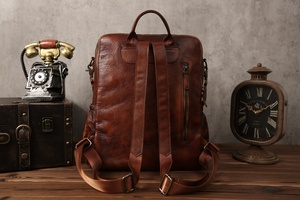 Popular Oem Service Waterproof Bags Outdoor Leather Laptop <b>Backpack</b> for Women Manufacturers <b>Cheap</b> price Leather <b>Backpack</b> Bags - Product Image 4