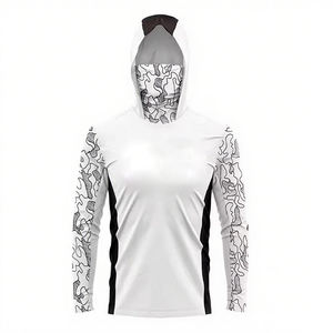 Chemise de pêche à manches longues UPF 50, séchage rapide, respirante, à capuche, protection UV, vêtements de sport, OEM personnalisé - Product Image 1