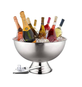 Bol refroidisseur à vin en acier inoxydable, seau à glace en acier inoxydable pour bar, restaurant, fête - Product Image 1