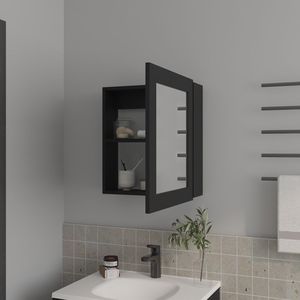 Armadietto Portamedicinali Nero per Bagno Hailey, Eleganti Specchi da Bagno - Product Image 6