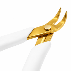 90 Degree Bent Nose Pliers White Gold Handle Gold Tip Precision Jewelry Tool Chain Nose Pliers Professional Hand Tool - Product Image 6