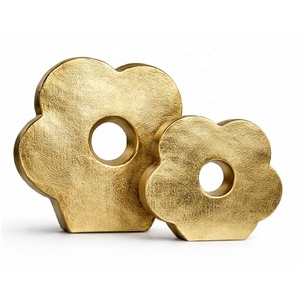 <b>Gold</b> Flower Shaped <b>Vase</b> Sculptural Design for Table Centerpiece Living Room Display Decorative Flower <b>Vase</b> Festive Occasion <b>Vase</b> - Product Image 2